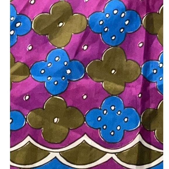 Vintage VERA Neumann Scarf ~ Signed ~ Made in Japan - Blue/Purple/Antique Gold - Picture 5 of 8